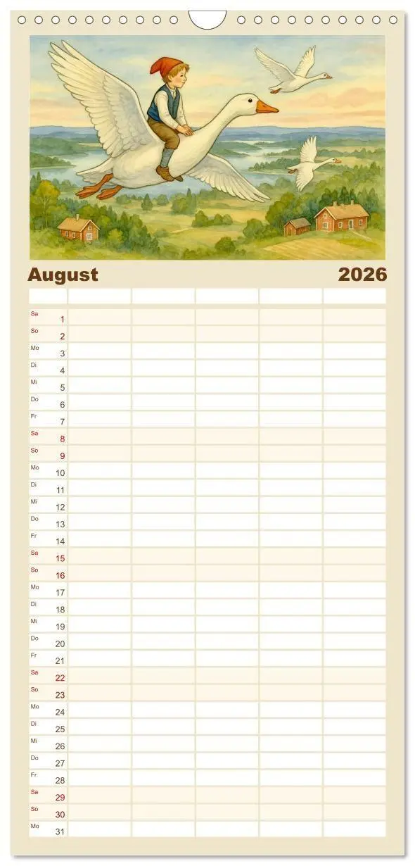 Bild: 9783516656800 | Familienplaner 2026 - Selma Lagerlöf mit 5 Spalten (Wandkalender,...