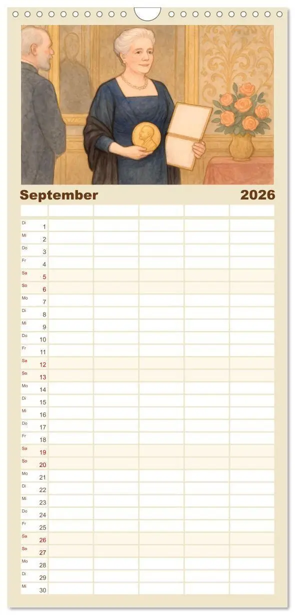 Bild: 9783516656800 | Familienplaner 2026 - Selma Lagerlöf mit 5 Spalten (Wandkalender,...