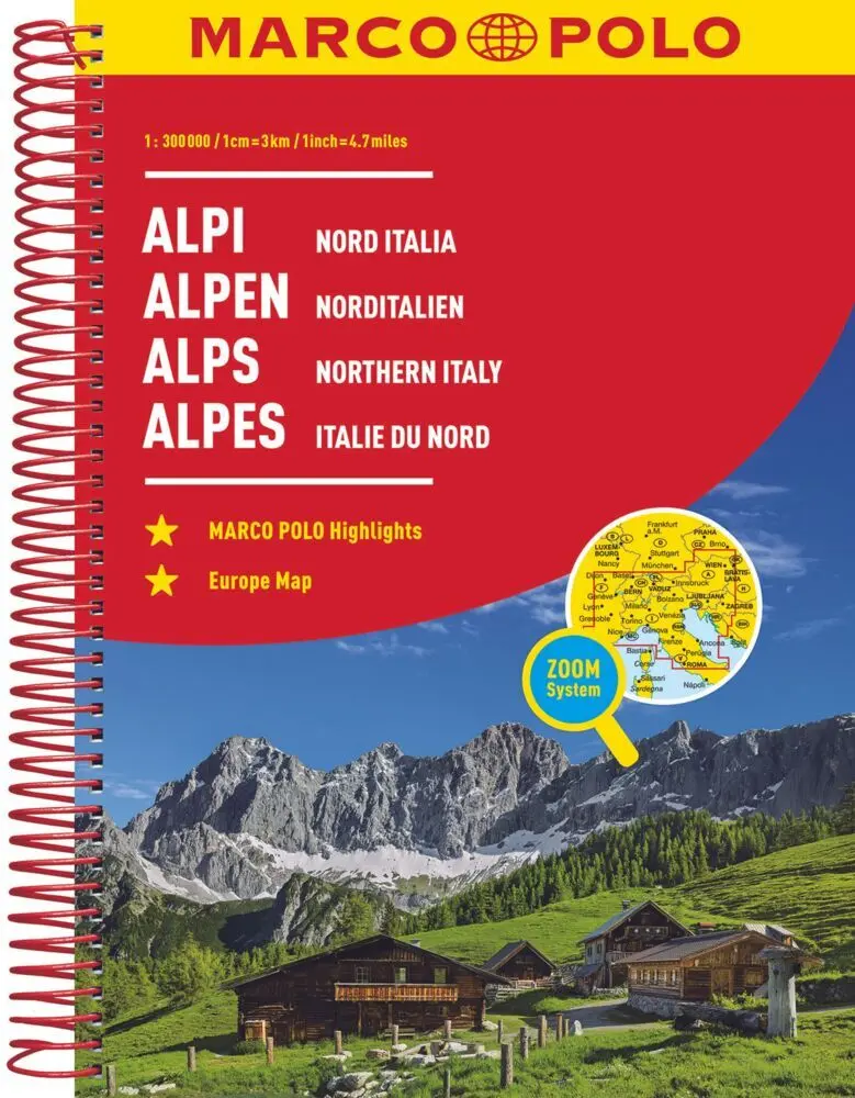 Cover: 9783829736800 | MARCO POLO ReiseAtlas Alpen, Norditalien 1:300 000 | Marco Polo Verlag