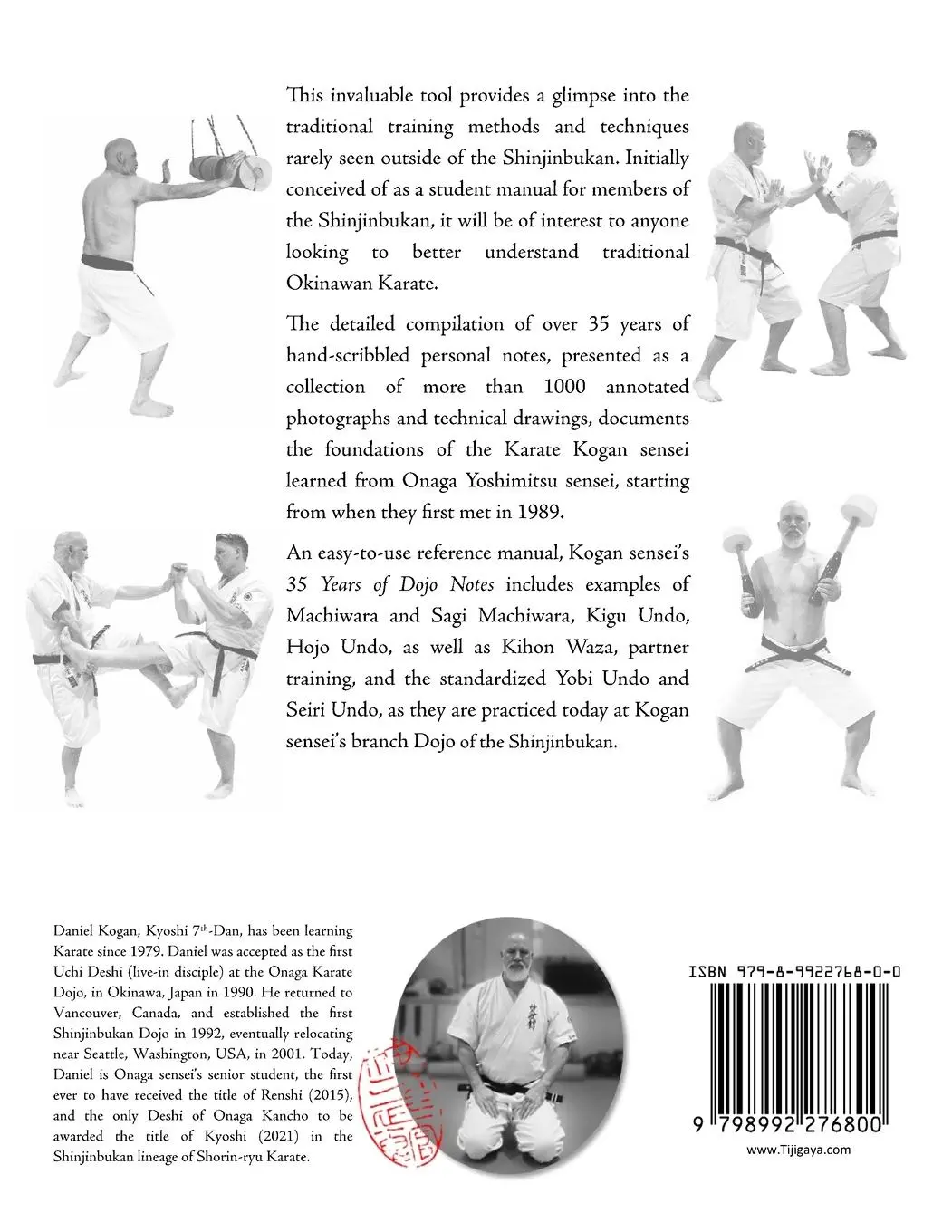 Rückseite: 9798992276800 | Shinjinbukan Shorin-ryu Karate-jutsu | 35 Years of Dojo Notes | Kogan