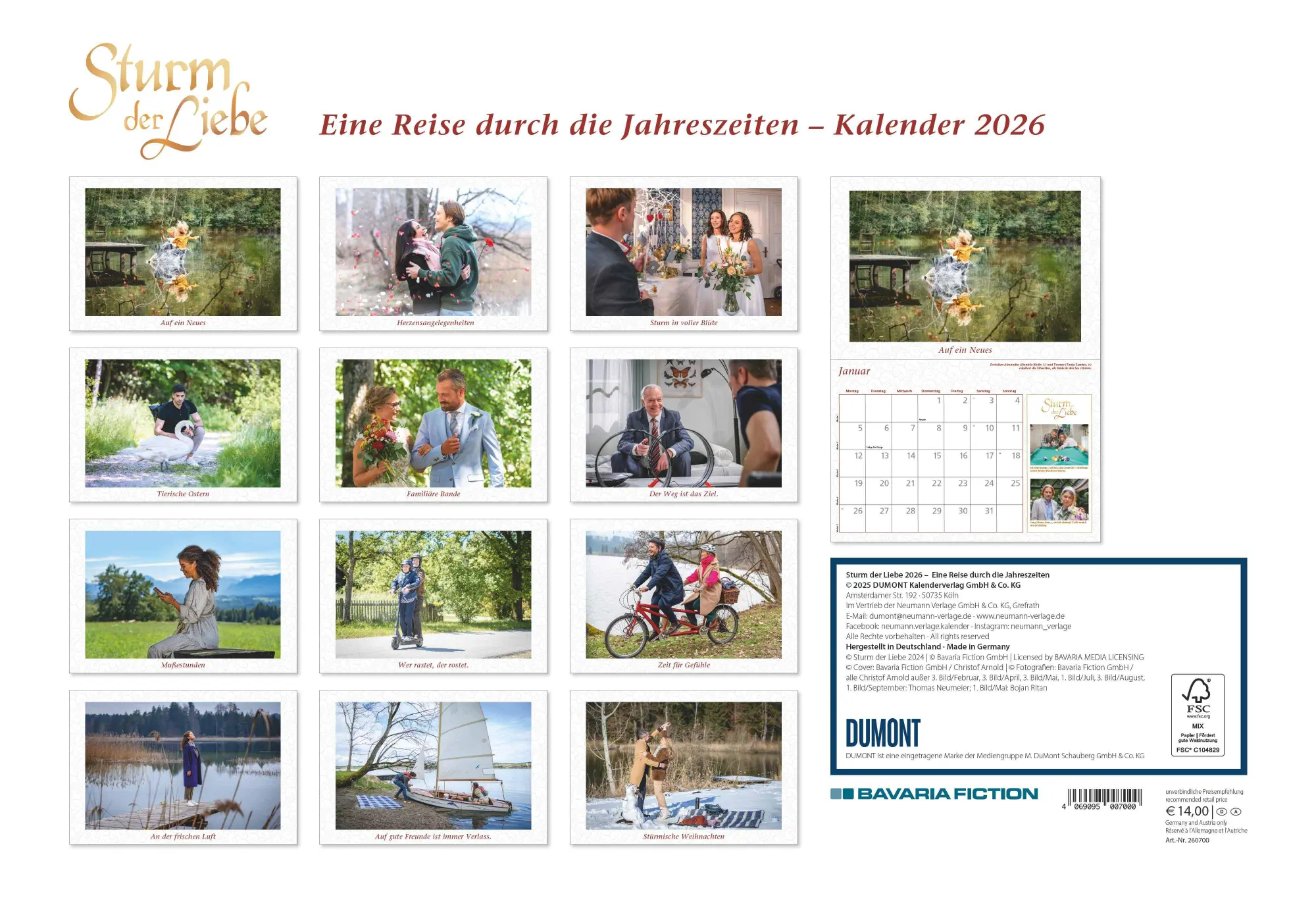 Bild: 4069095007000 | Sturm der Liebe 2026 - Broschürenkalender - Wandkalender - mit...