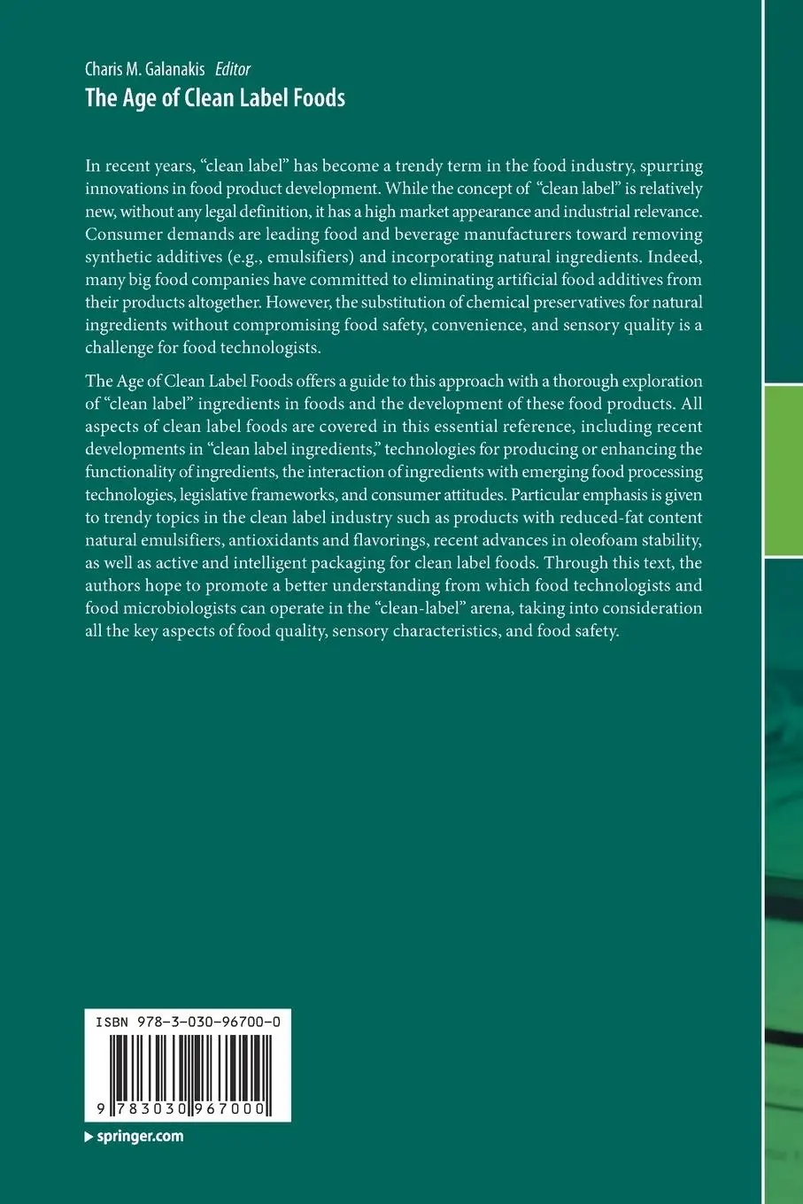 Rückseite: 9783030967000 | The Age of Clean Label Foods | Charis M. Galanakis | Taschenbuch | ix