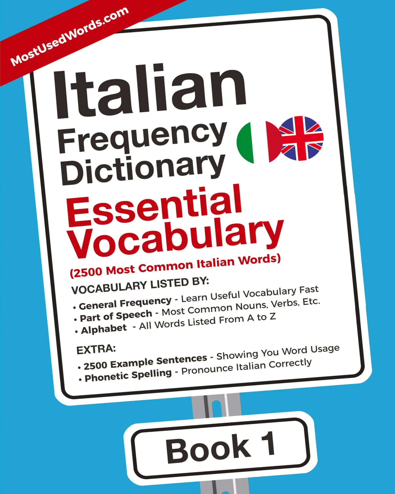 Cover: 9789492637000 | Italian Frequency Dictionary - Essential Vocabulary | Mostusedwords