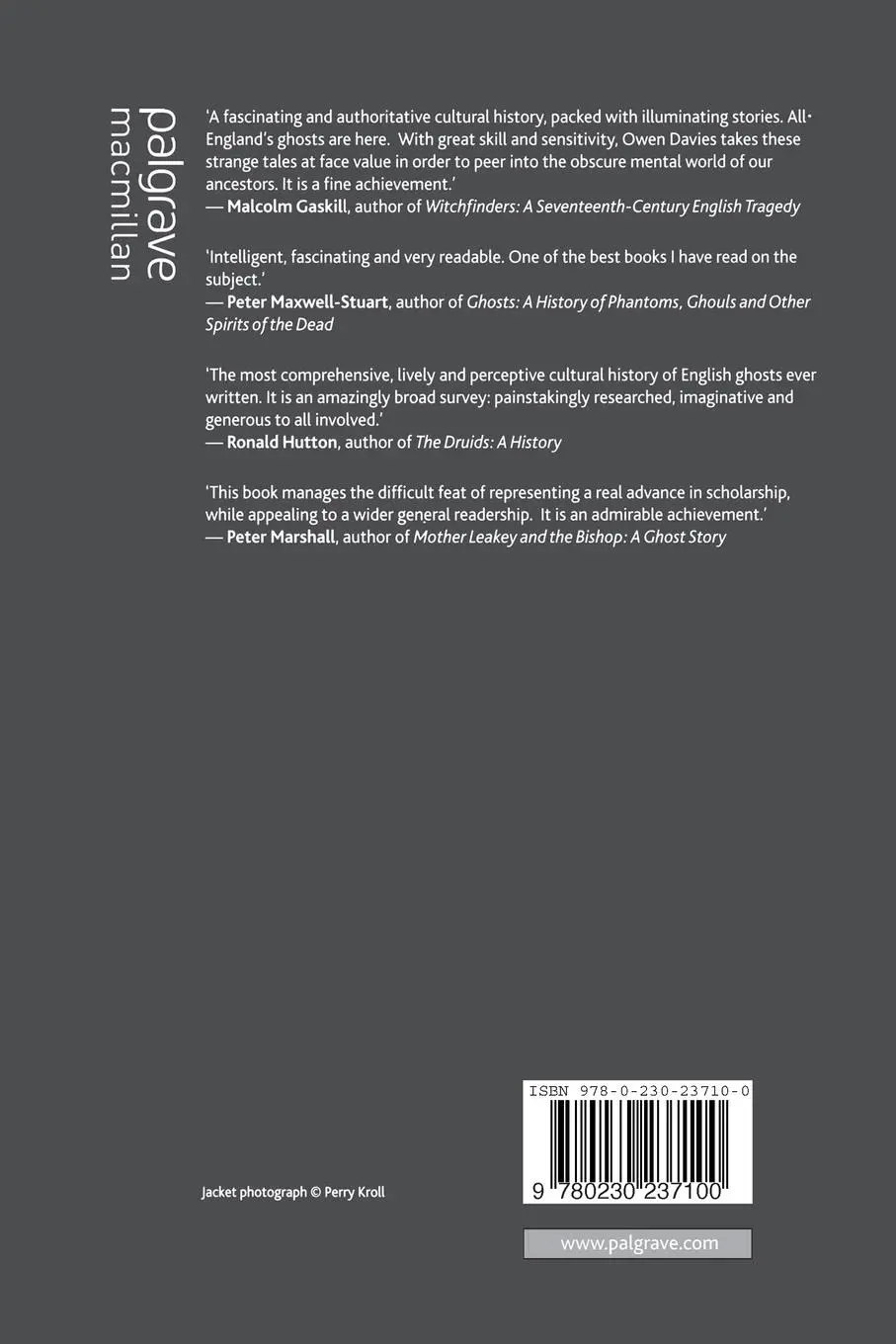 Rückseite: 9780230237100 | The Haunted | A Social History of Ghosts | Owen Davies | Taschenbuch