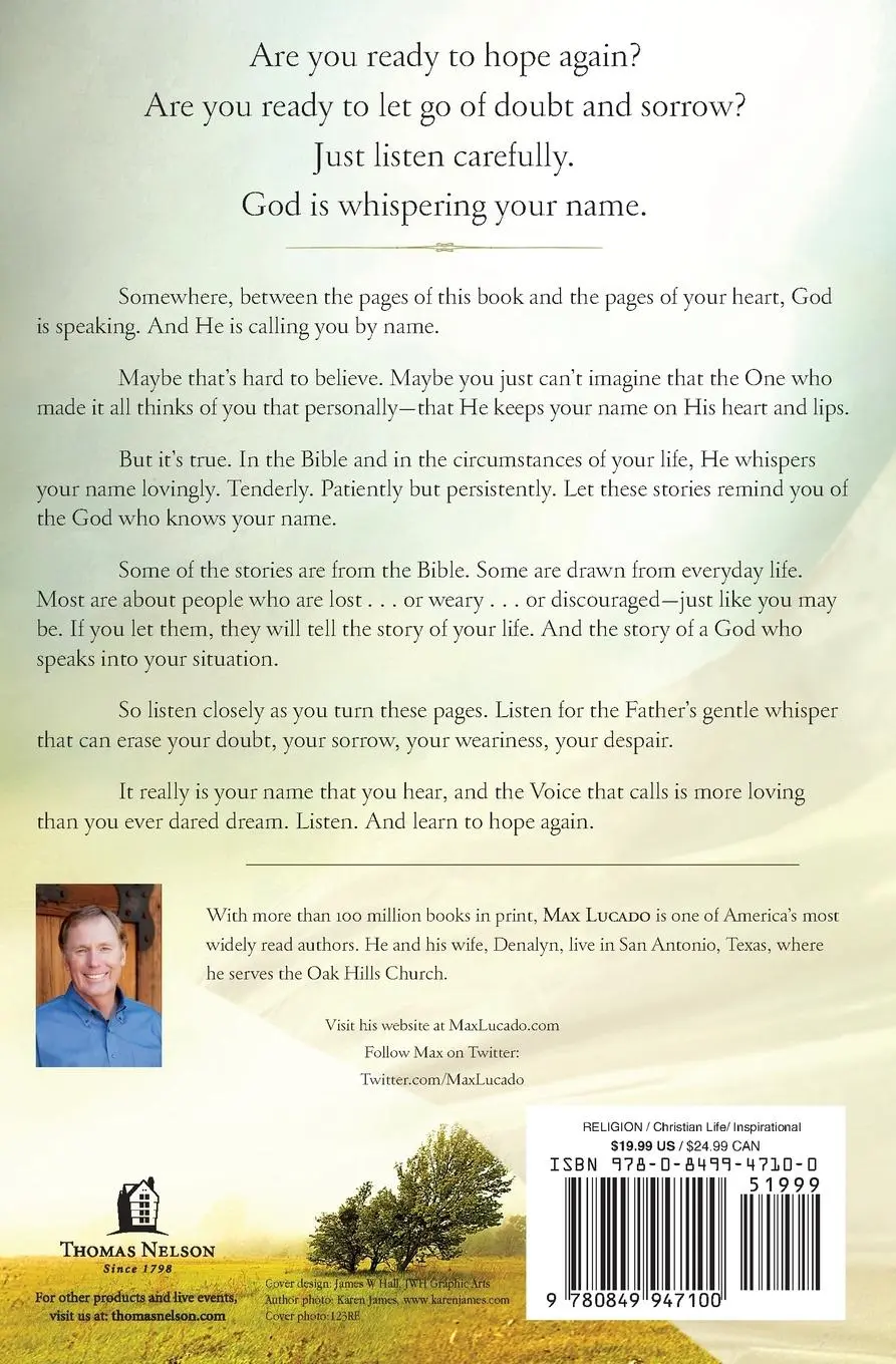 Rückseite: 9780849947100 | When God Whispers Your Name | Max Lucado | Taschenbuch | Englisch