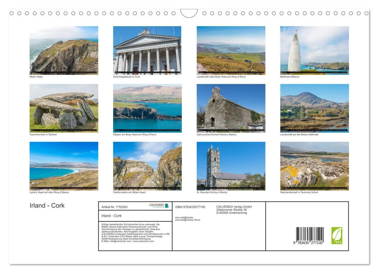 Bild: 9783435277100 | Irland - Cork (Wandkalender 2025 DIN A3 quer), CALVENDO Monatskalender