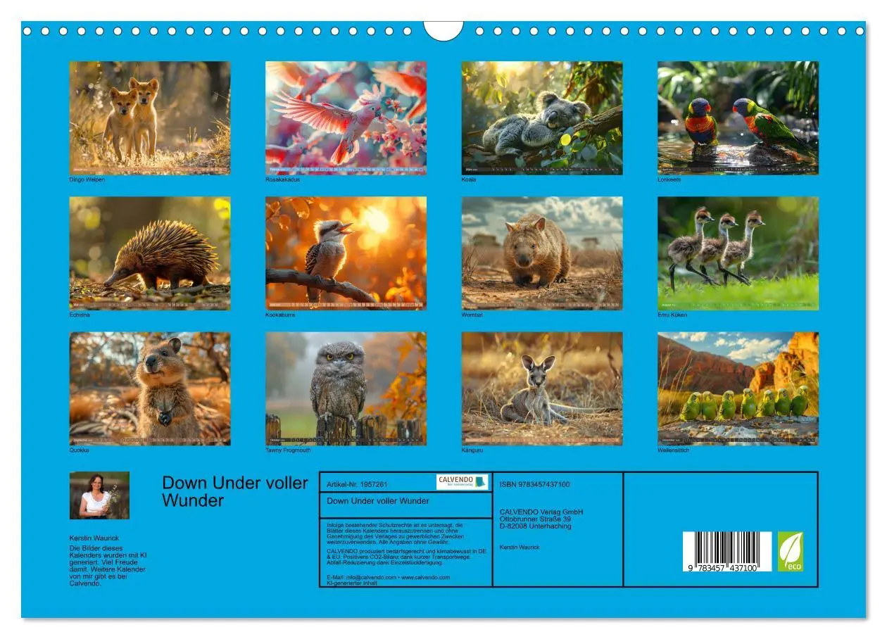 Bild: 9783457437100 | Down Under voller Wunder (Wandkalender 2026 DIN A3 quer), CALVENDO...