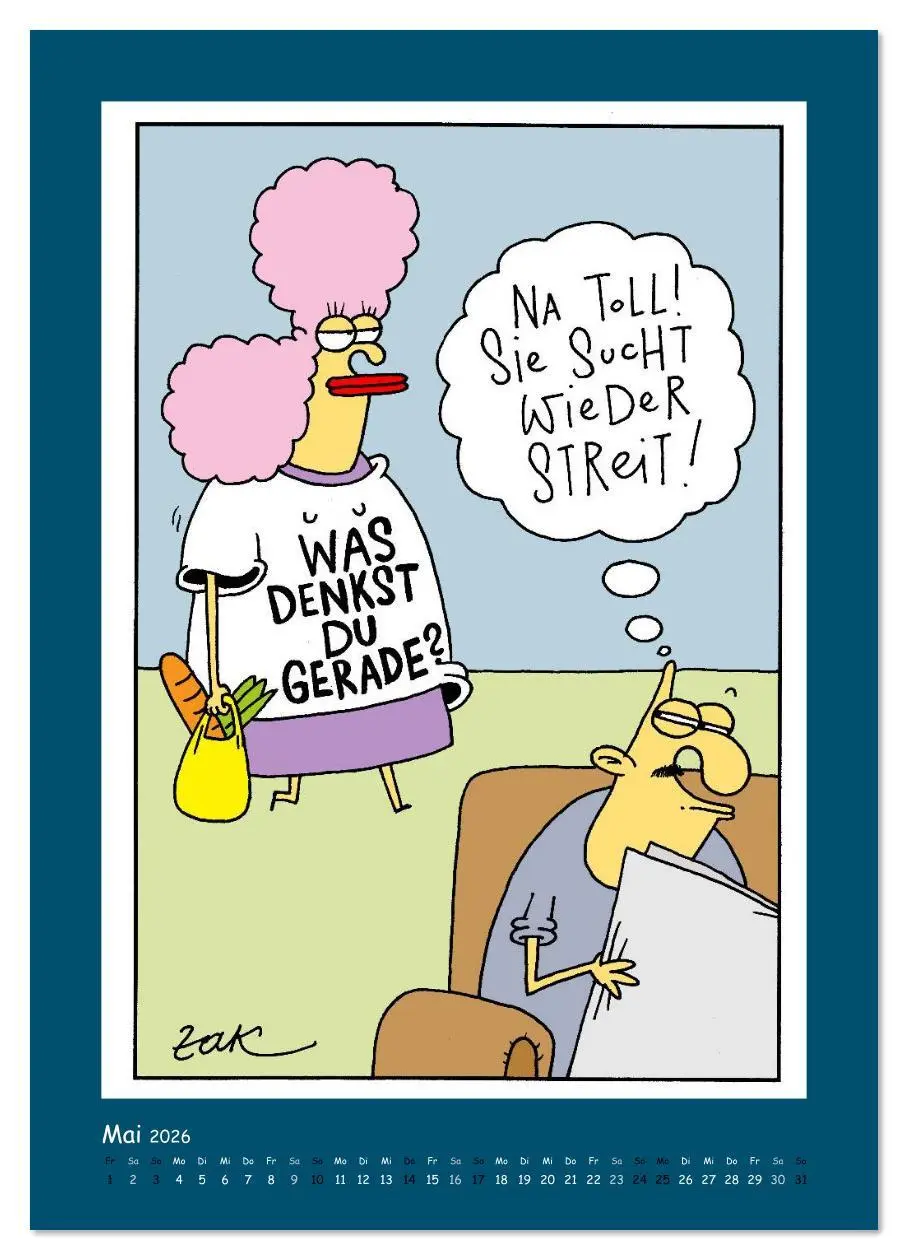 Bild: 9783516457100 | Na Toll! Comics von Martin Zak (Wandkalender 2026 DIN A3 hoch),...