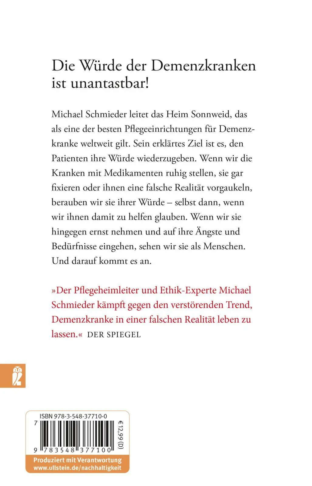 Rückseite: 9783548377100 | Dement, aber nicht bescheuert | Michael Schmieder (u. a.) | Buch