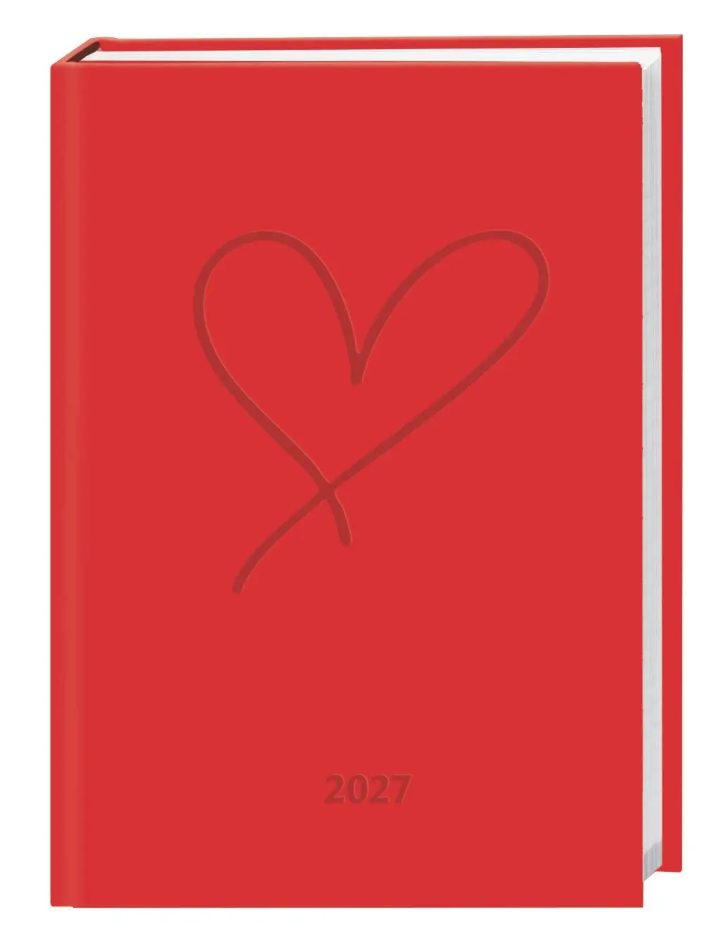 Cover: 9783756417100 | Kalenderbuch A6 koralle 2027 | Buch | Bürokalender Heye | 152 S.