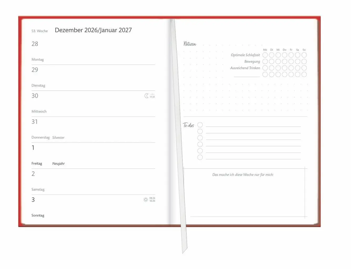 Bild: 9783756417100 | Kalenderbuch A6 koralle 2027 | Buch | Bürokalender Heye | 152 S.