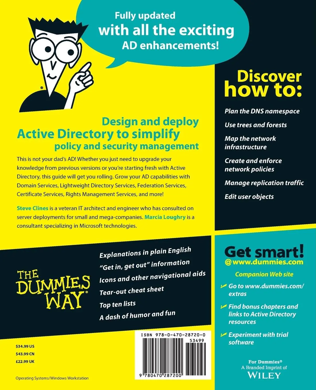 Rückseite: 9780470287200 | Active Directory for Dummies | Steve Clines (u. a.) | Taschenbuch