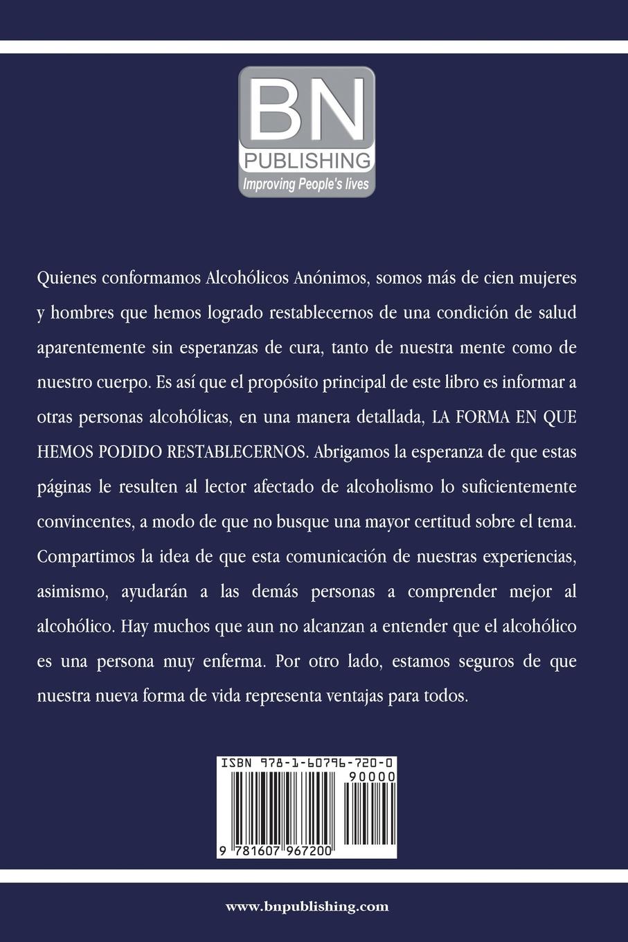 Rückseite: 9781607967200 | Alcoholicos Anonimos | Alcoholicos Anonimos (u. a.) | Taschenbuch