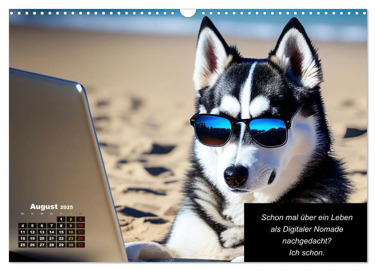 Bild: 9783435647200 | Der tierisch lustige Husky Kalender (Wandkalender 2025 DIN A3...