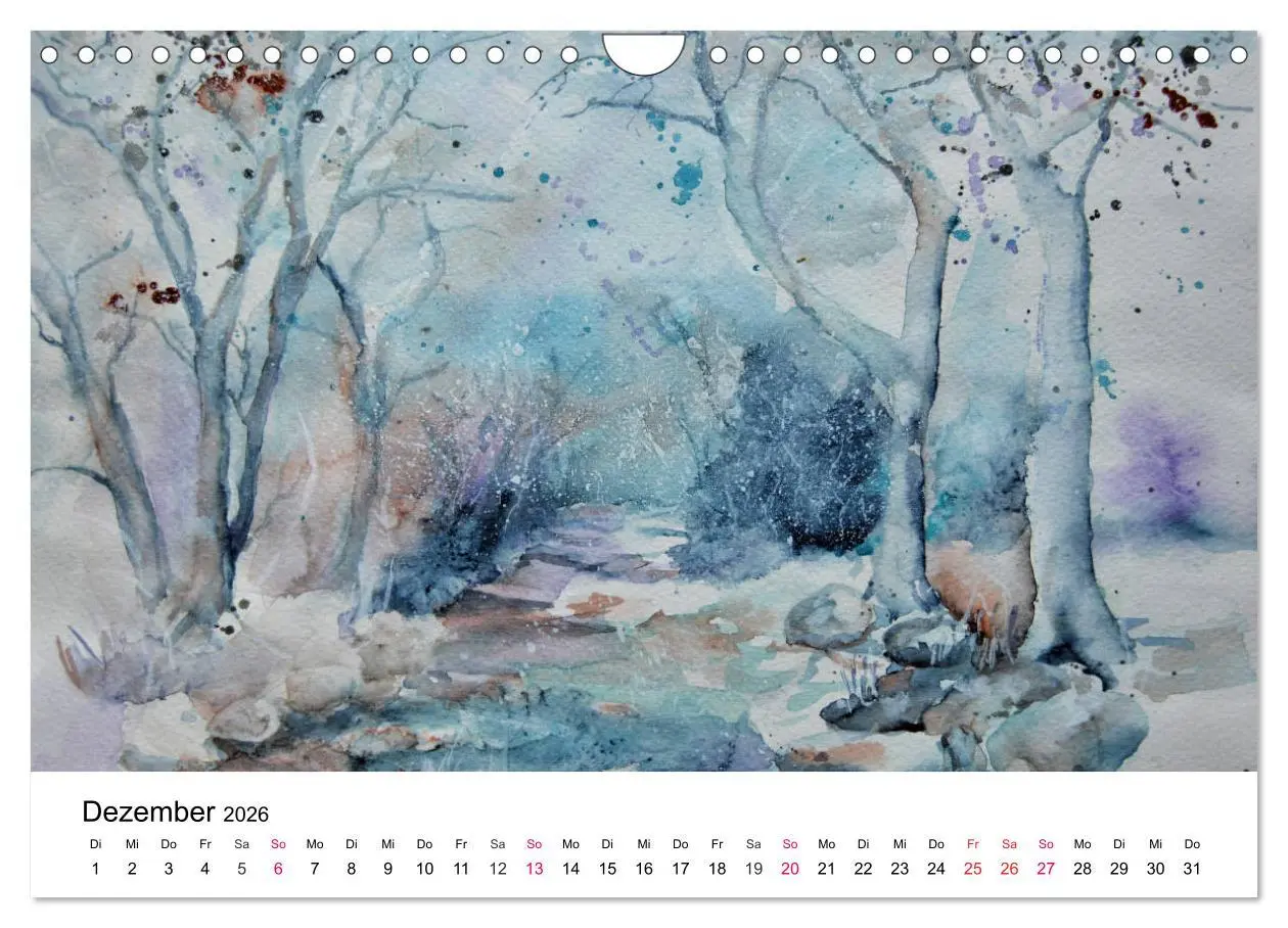 Bild: 9783457977200 | Mit Aquarellen durch das Jahr (Wandkalender 2026 DIN A4 quer),...