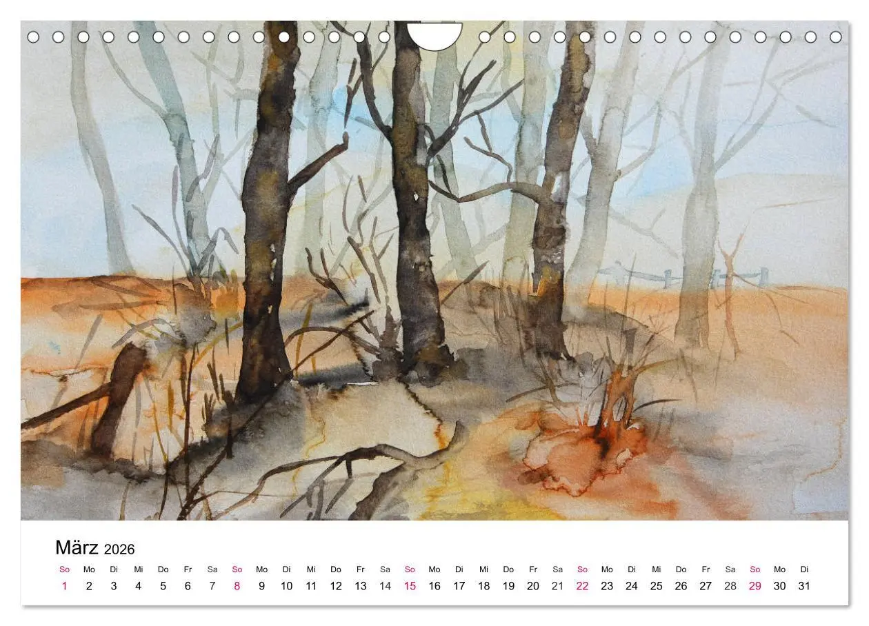 Bild: 9783457977200 | Mit Aquarellen durch das Jahr (Wandkalender 2026 DIN A4 quer),...