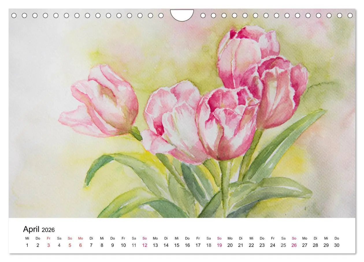 Bild: 9783457977200 | Mit Aquarellen durch das Jahr (Wandkalender 2026 DIN A4 quer),...