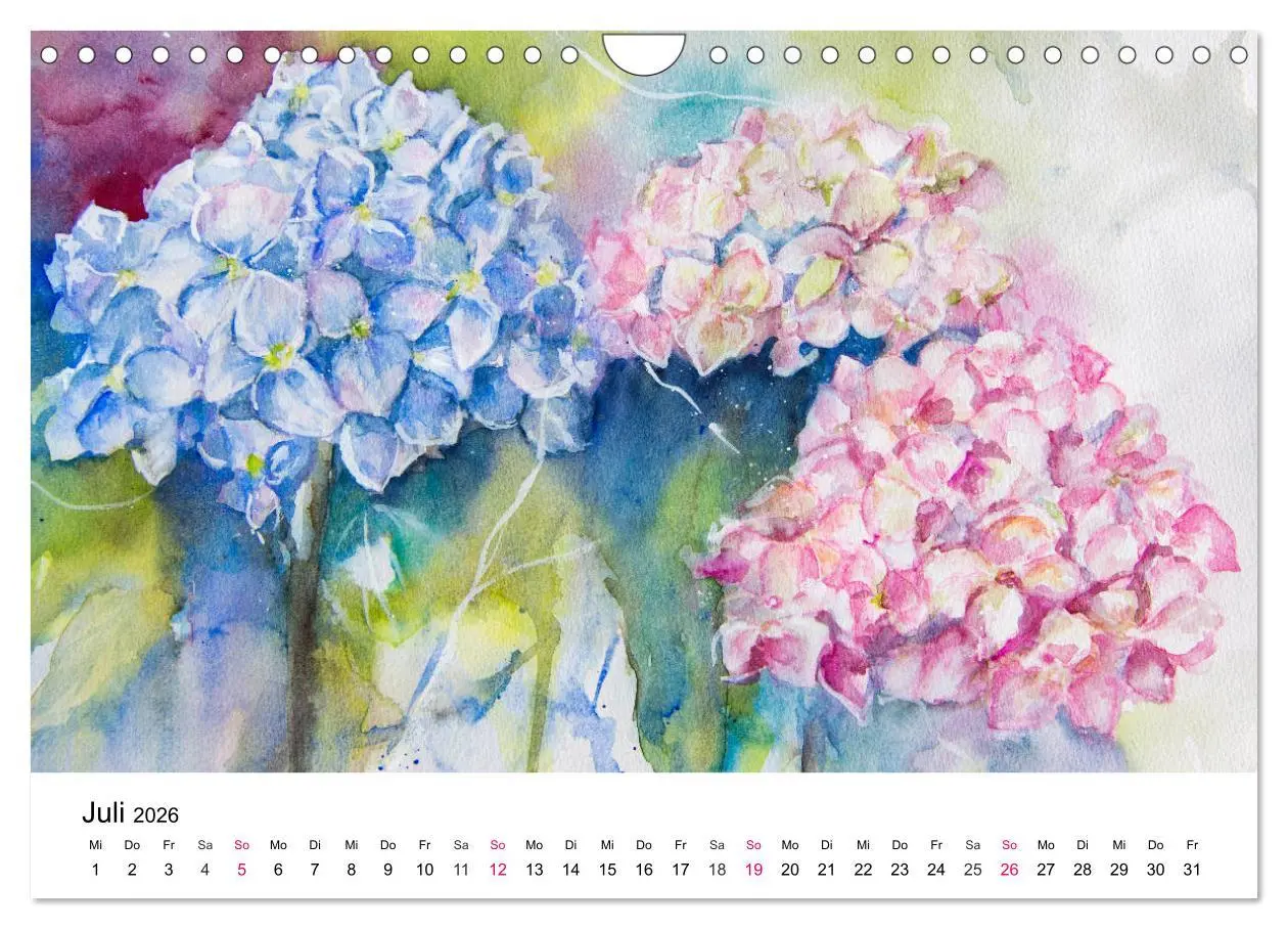 Bild: 9783457977200 | Mit Aquarellen durch das Jahr (Wandkalender 2026 DIN A4 quer),...