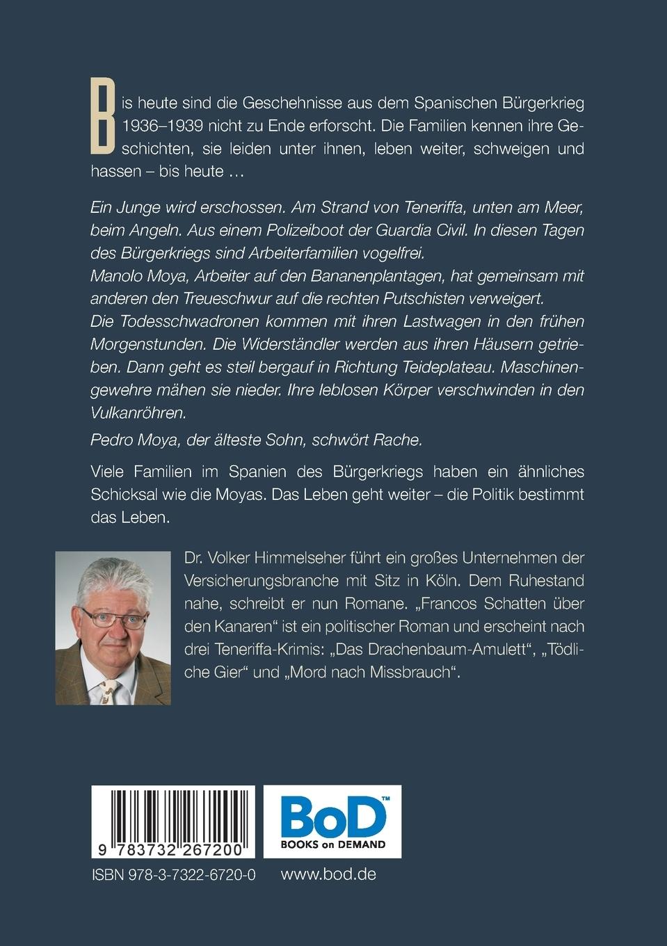 Rückseite: 9783732267200 | Francos Schatten über den Kanaren | Politischer Roman | Himmelseher