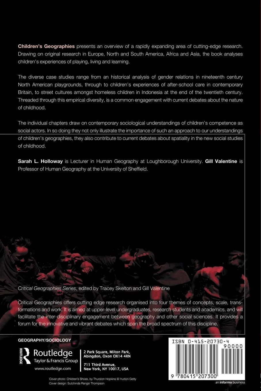 Rückseite: 9780415207300 | Children's Geographies | Playing, Living, Learning | Holloway (u. a.)