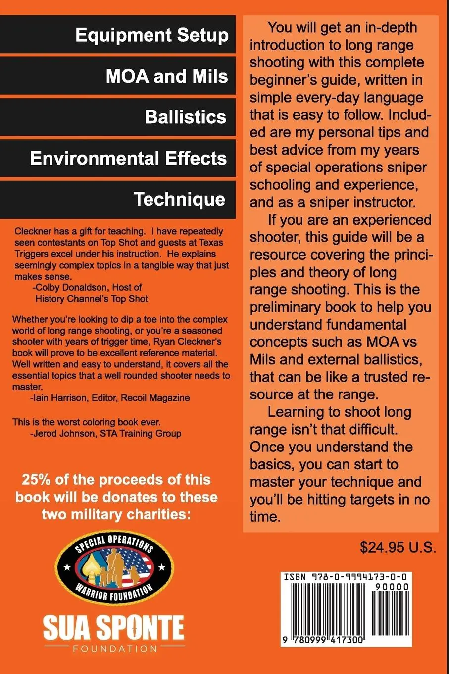 Rückseite: 9780999417300 | Long Range Shooting Handbook | Ryan M Cleckner | Taschenbuch | 2016