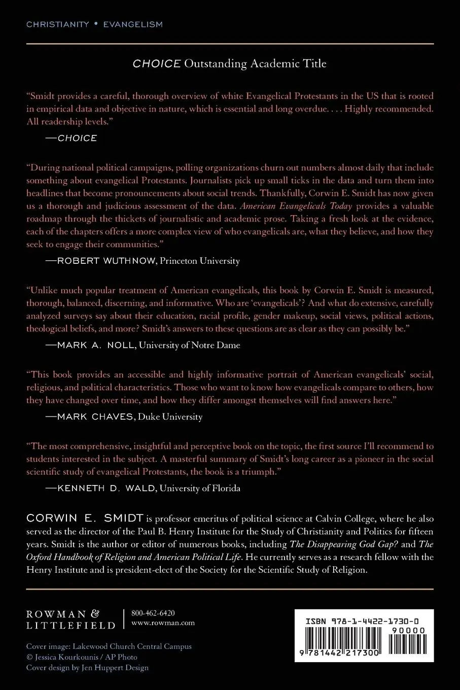 Rückseite: 9781442217300 | American Evangelicals Today | Corwin E. Smidt | Taschenbuch | Englisch