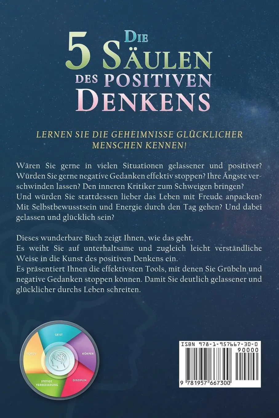 Rückseite: 9781957667300 | Die 5 Säulen des positiven Denkens - Mut zum erfüllten Leben | Buch