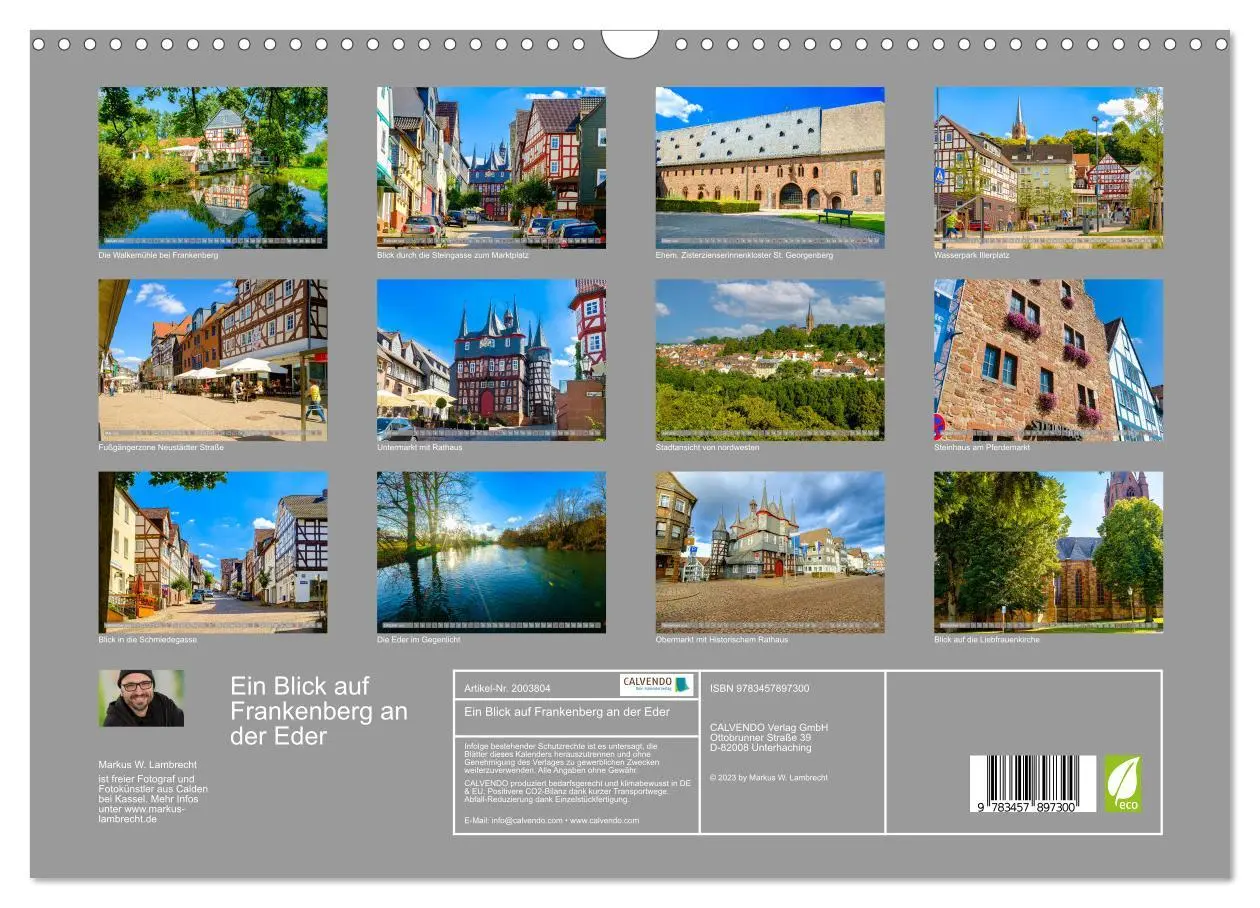 Bild: 9783457897300 | Ein Blick auf Frankenberg an der Eder (Wandkalender 2026 DIN A3...