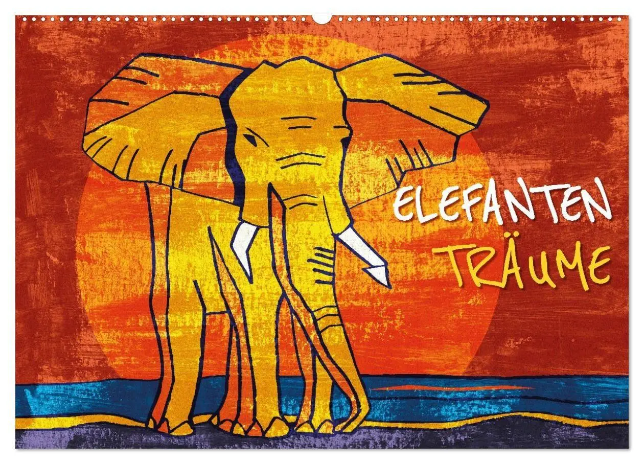 Cover: 9783516747300 | Elefanten-Träume (Wandkalender 2026 DIN A2 quer), CALVENDO...