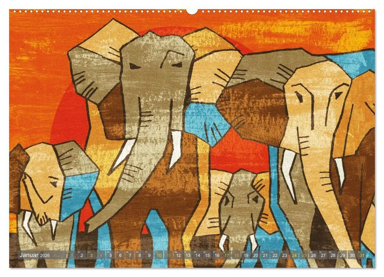 Bild: 9783516747300 | Elefanten-Träume (Wandkalender 2026 DIN A2 quer), CALVENDO...