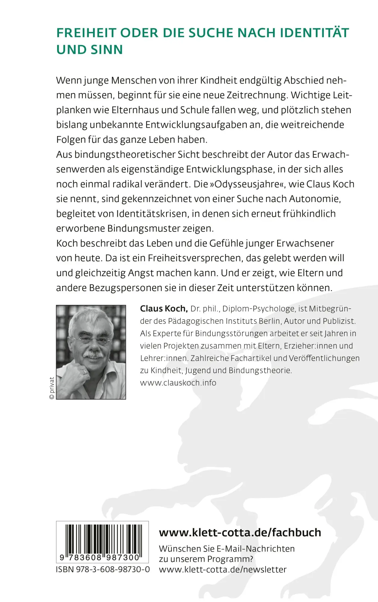 Rückseite: 9783608987300 | Wenn aus Jugendlichen Erwachsene werden | Claus Koch | Taschenbuch