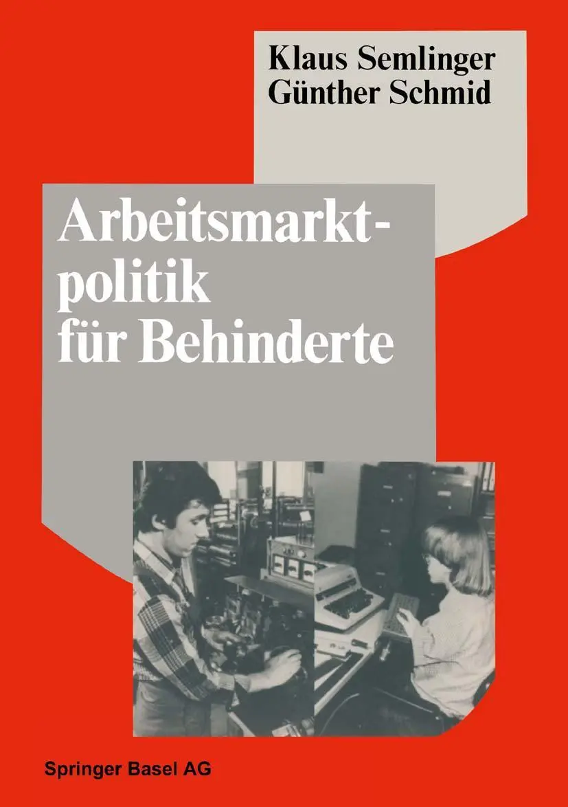 Cover: 9783764317300 | Arbeitsmarktpolitik für Behinderte | Schmid (u. a.) | Taschenbuch