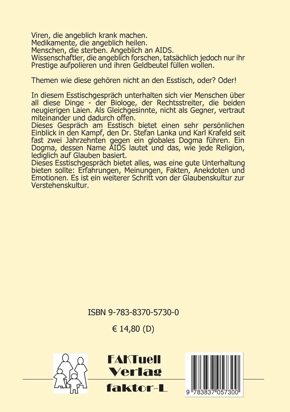 Rückseite: 9783837057300 | HIV - AIDS und die Virenlüge | Monika Berger-Lenz (u. a.) | Buch