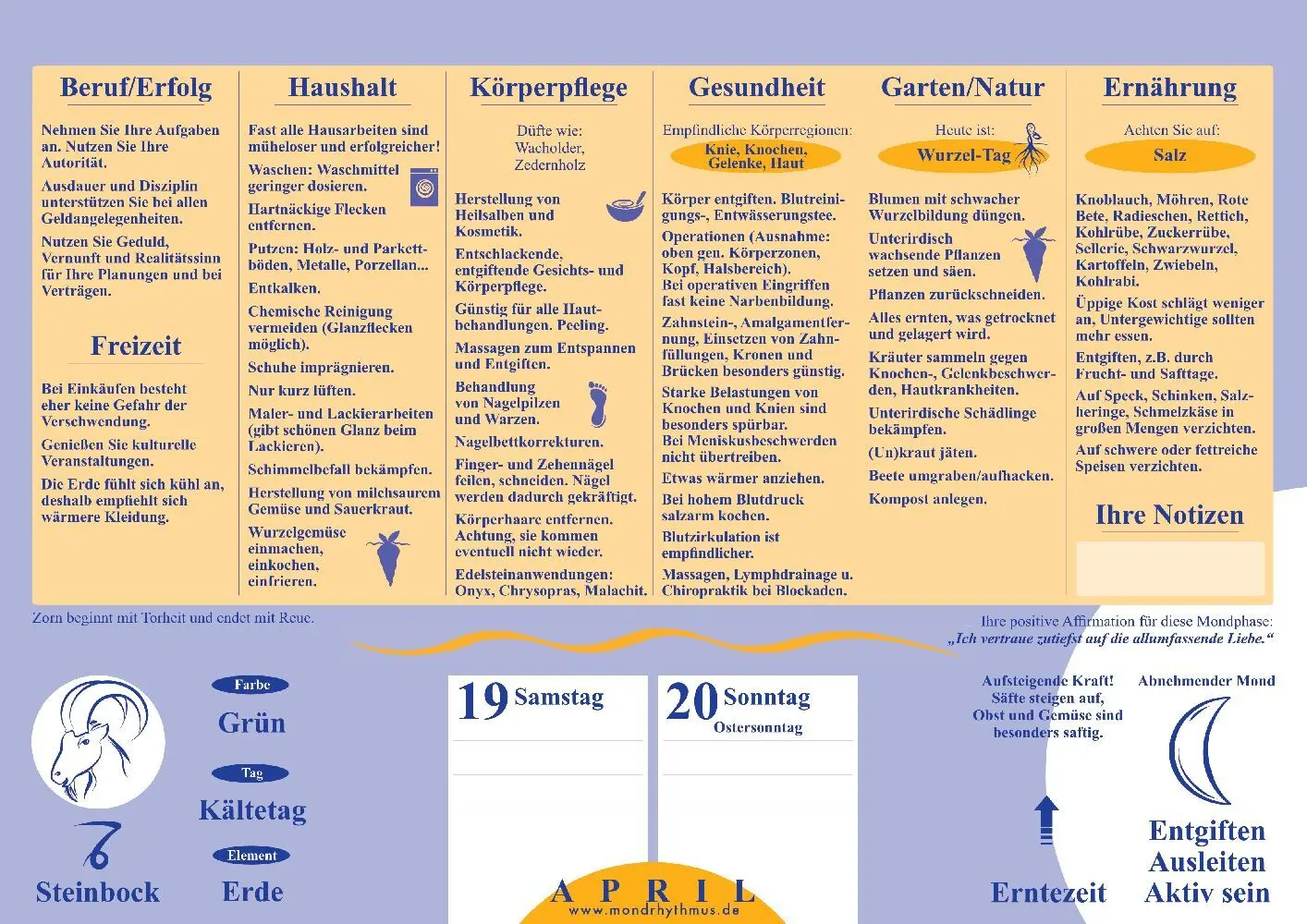 Bild: 9783932547300 | Mein Leben mit dem Mondrhythmus 2025, Aufstellkalender | Taschenbuch