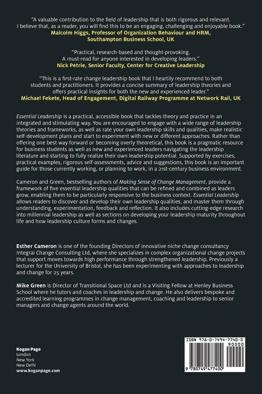 Rückseite: 9780749477400 | Essential Leadership | Esther Cameron (u. a.) | Taschenbuch | Englisch