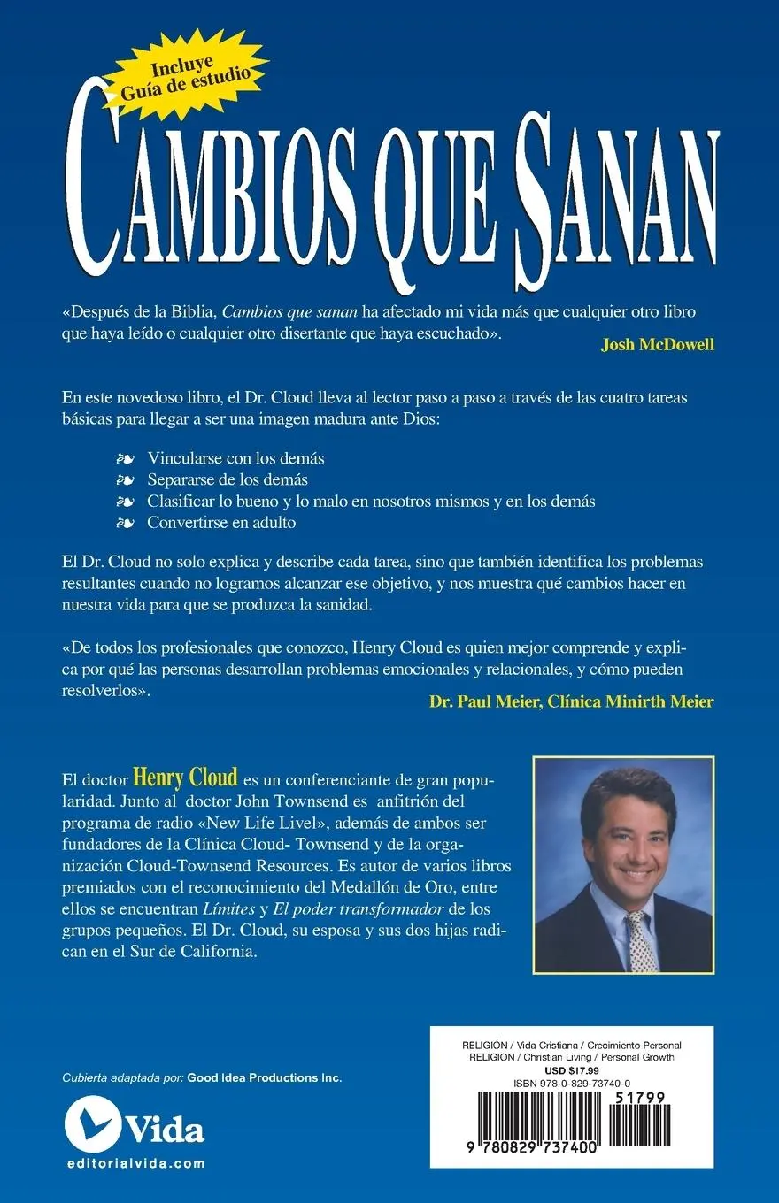 Rückseite: 9780829737400 | Cambios que sanan | Henry Cloud | Taschenbuch | Spanisch | 2003 | Vida