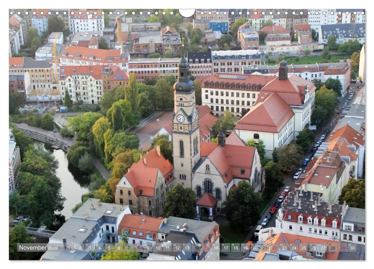 Bild: 9783516117400 | Über den Dächern von Leipzig (Wandkalender 2026 DIN A3 quer),...