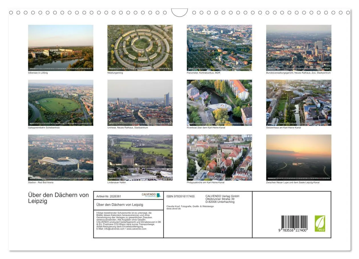 Bild: 9783516117400 | Über den Dächern von Leipzig (Wandkalender 2026 DIN A3 quer),...