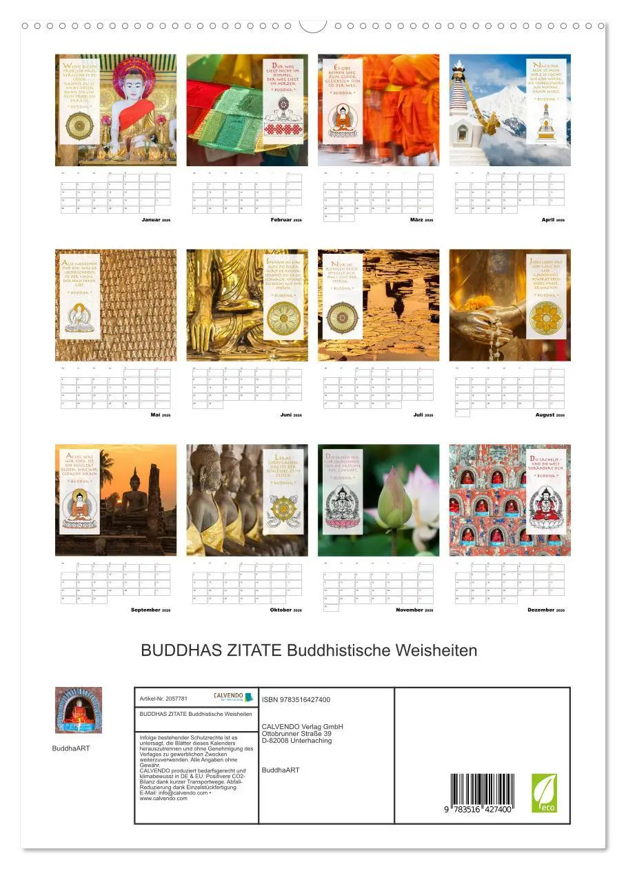 Bild: 9783516427400 | BUDDHAS ZITATE Buddhistische Weisheiten (hochwertiger Premium...