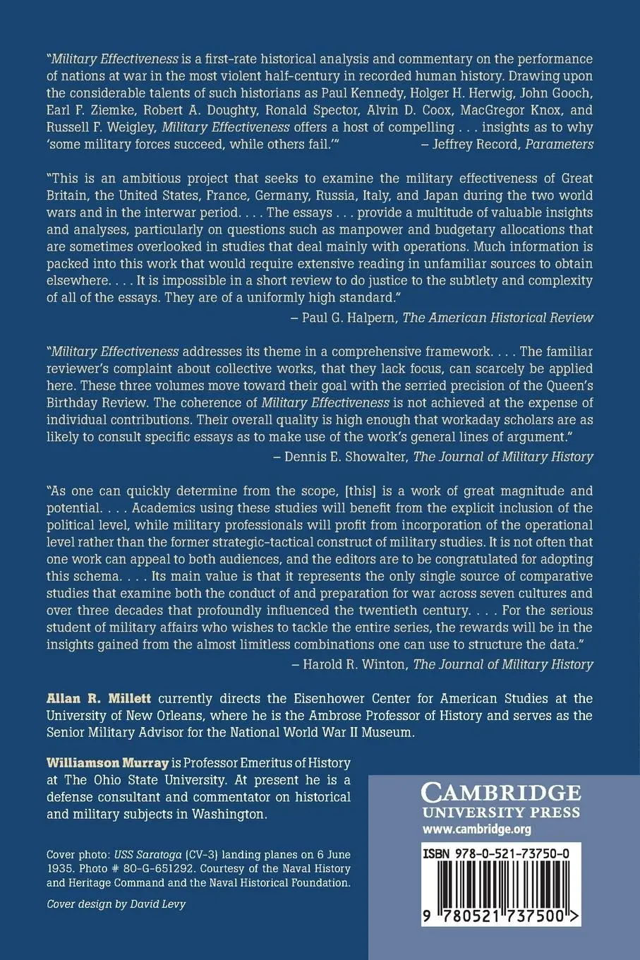 Rückseite: 9780521737500 | Military Effectiveness, Volume 2 | The Interwar Period | Taschenbuch