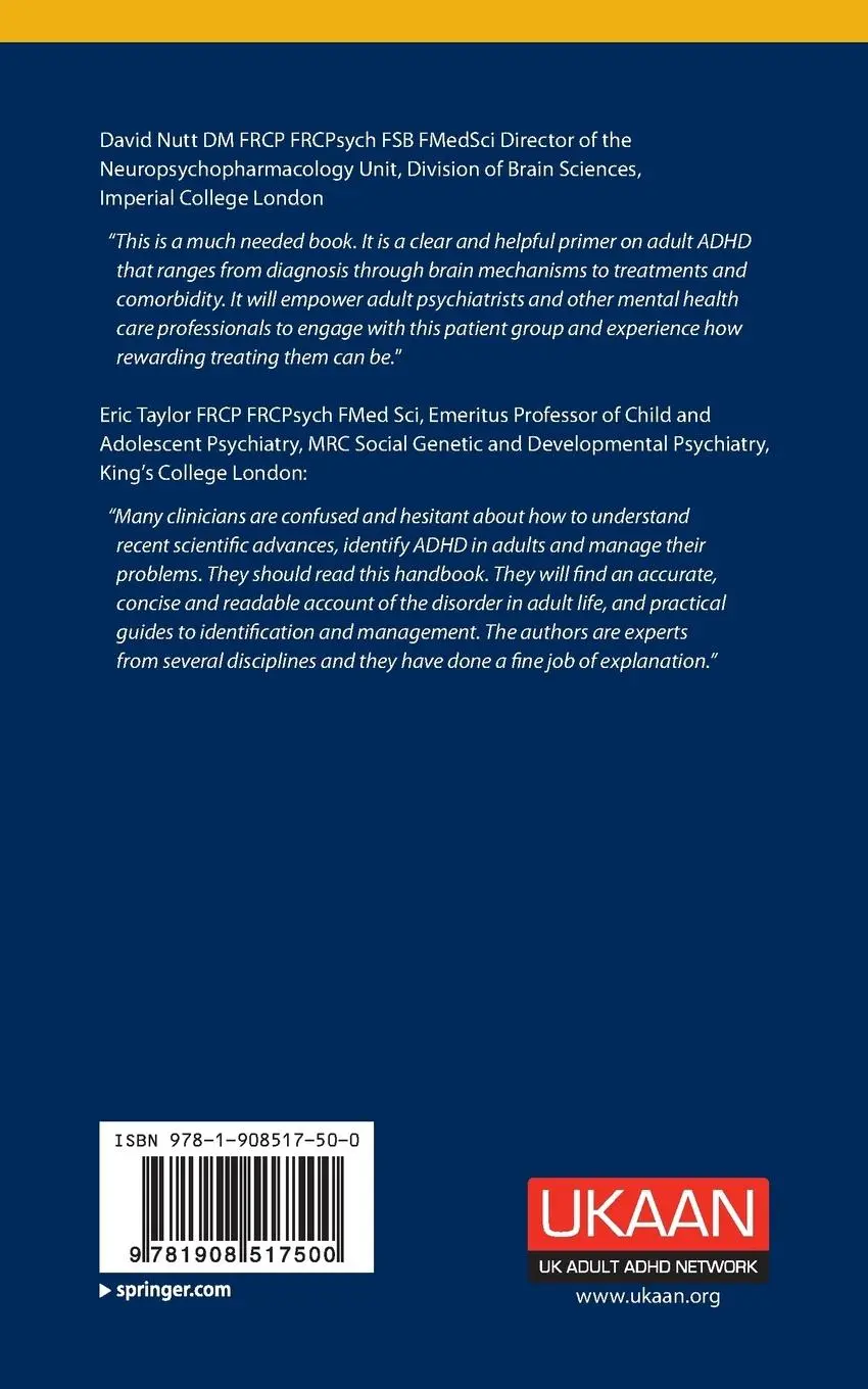 Rückseite: 9781908517500 | Handbook for Attention Deficit Hyperactivity Disorder in Adults | Buch