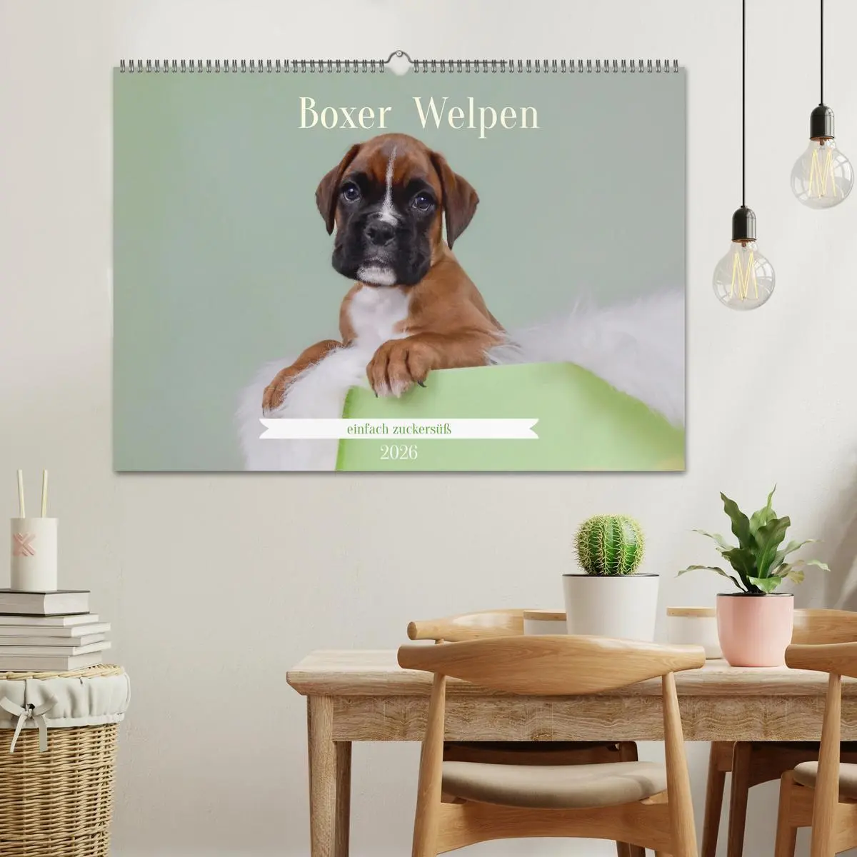 Bild: 9783457327500 | Boxer Welpen einfach zuckersüß (Wandkalender 2026 DIN A2 quer),...