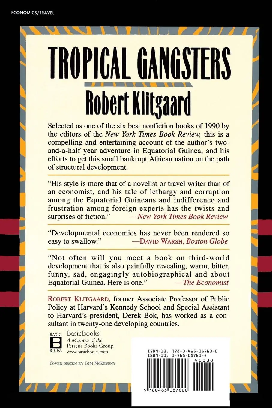 Rückseite: 9780465087600 | Tropical Gangsters | Robert Klitgaard | Taschenbuch | Englisch | 1991