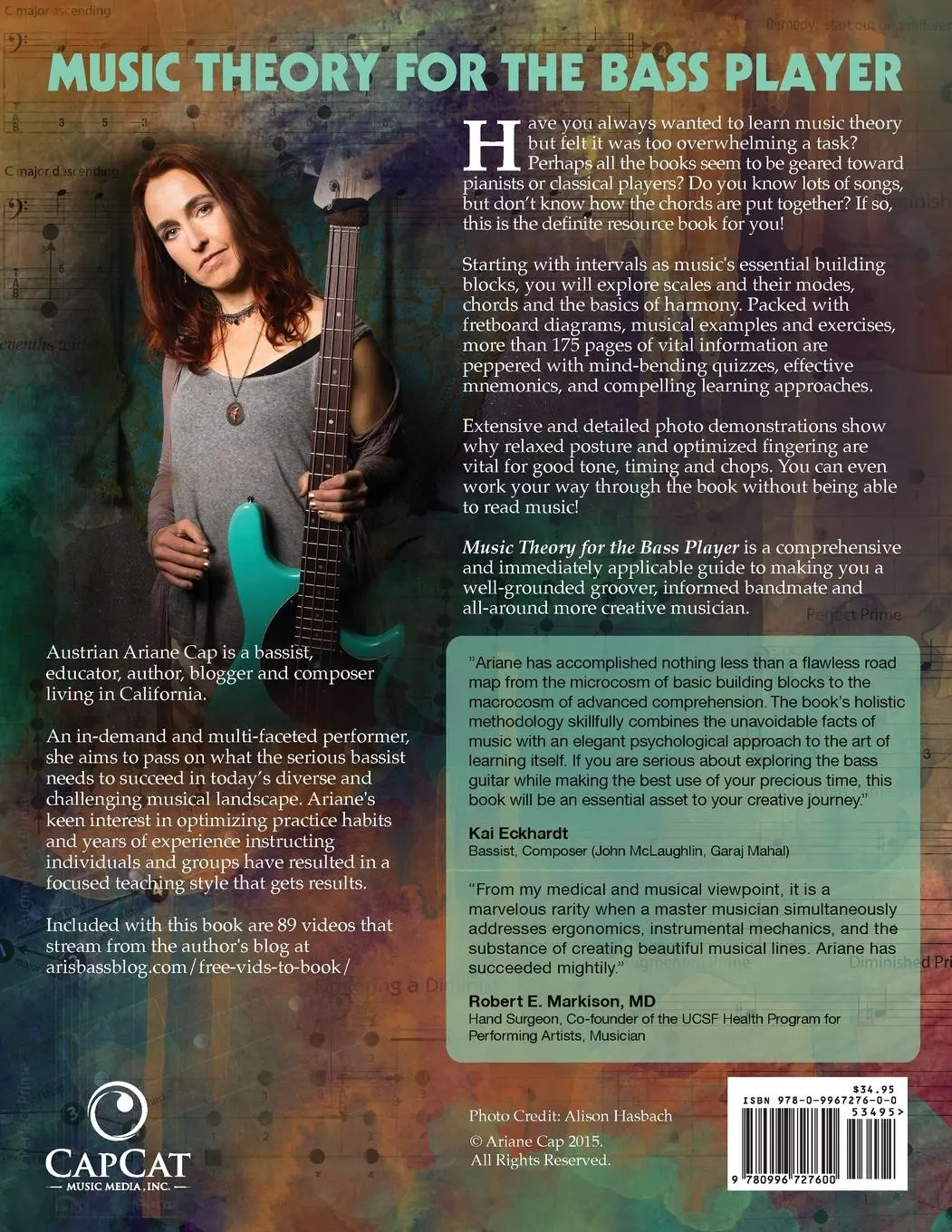 Rückseite: 9780996727600 | Music Theory for the Bass Player | Ariane Cap | Taschenbuch | Englisch