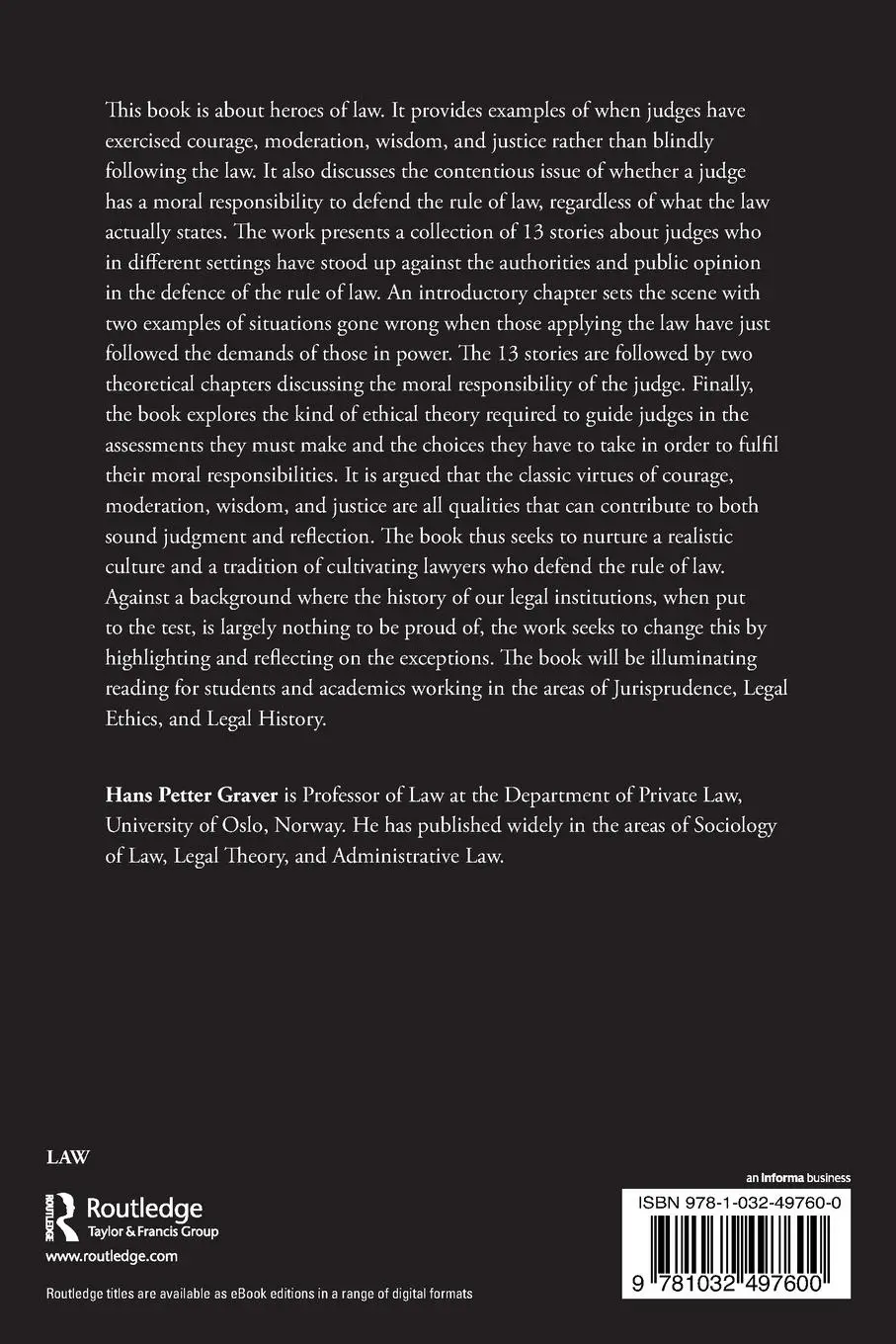 Rückseite: 9781032497600 | Valiant Judges, Iniquitous Law | Thirteen Stories of Heroes of the Law