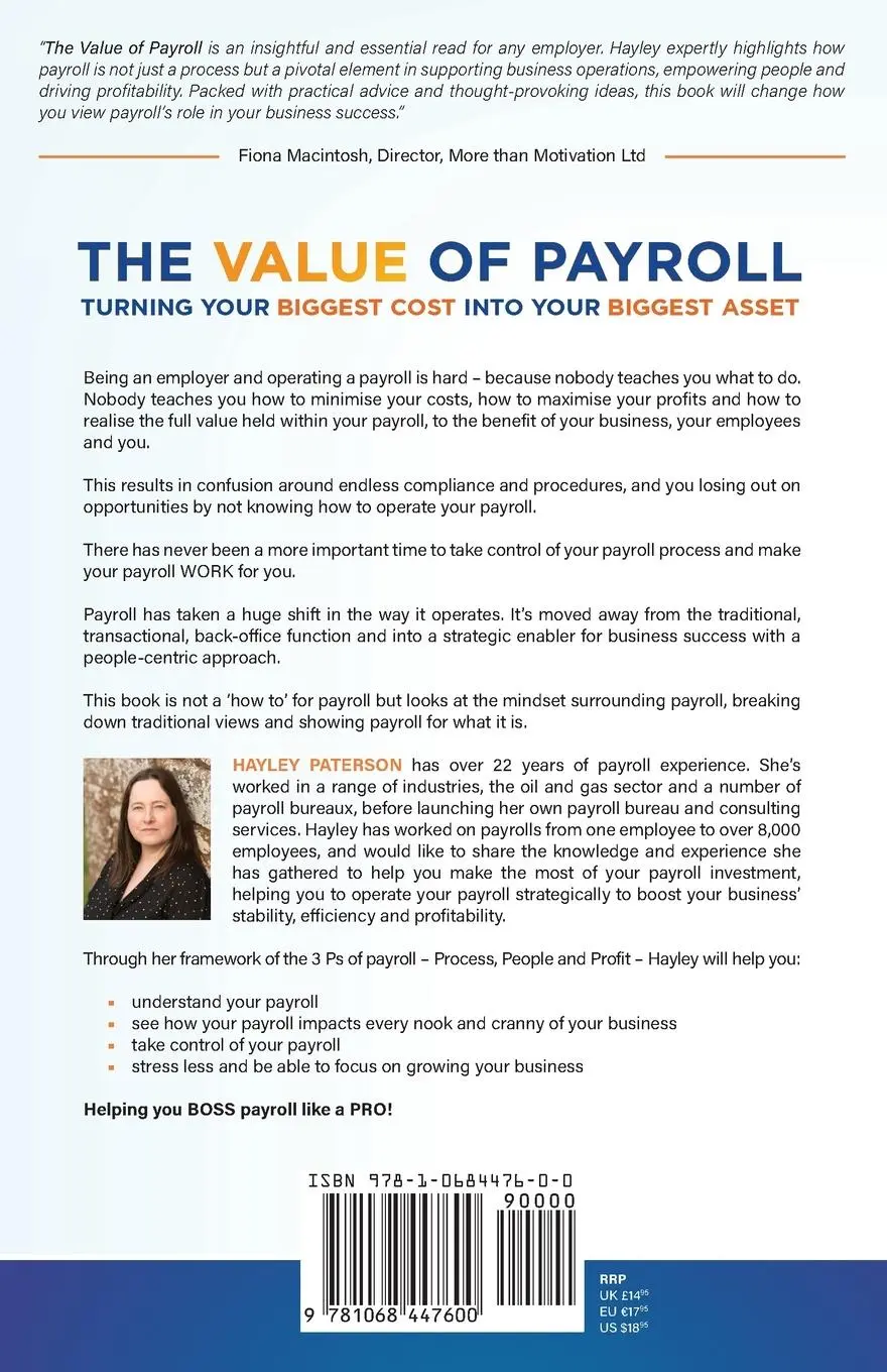 Rückseite: 9781068447600 | The Value of Payroll | Hayley Paterson | Taschenbuch | Englisch | 2025