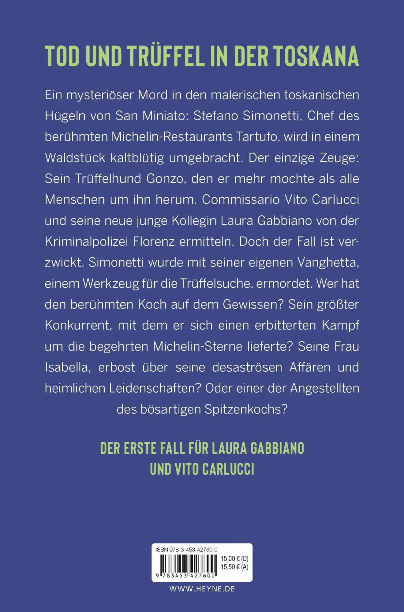 Bild: 9783453427600 | Schwarze Tage | Ein Toskana-Krimi mit Gabbiano und Carlucci | Tozzio