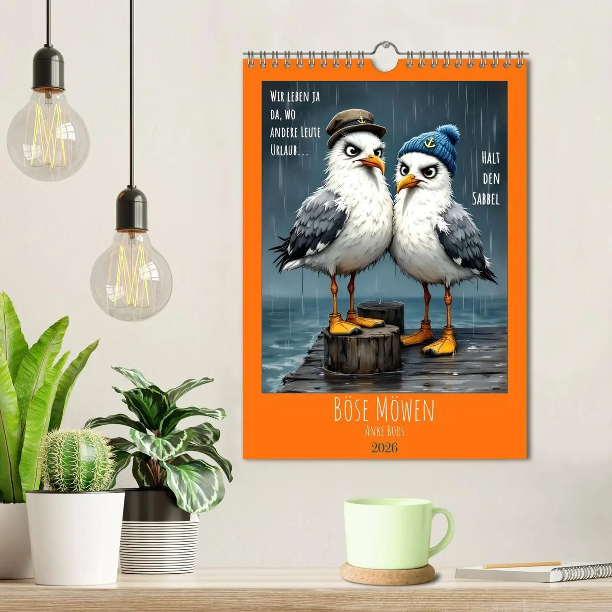 Bild: 9783516647600 | Böse Möwen (Wandkalender 2026 DIN A4 hoch), CALVENDO Monatskalender