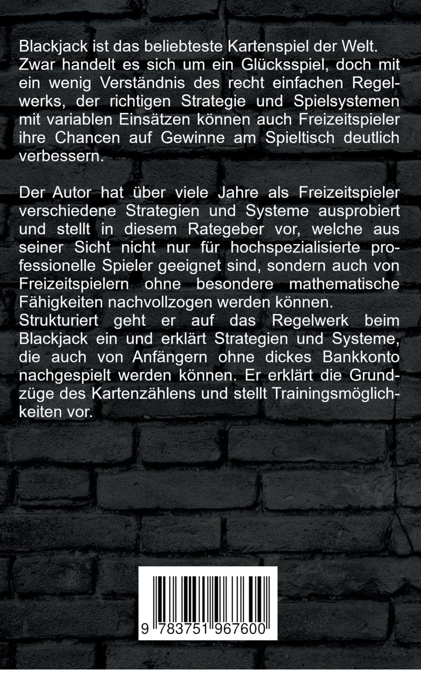 Rückseite: 9783751967600 | Winner Winner, Chicken Dinner! | Blackjack für Freizeitspieler | Buch
