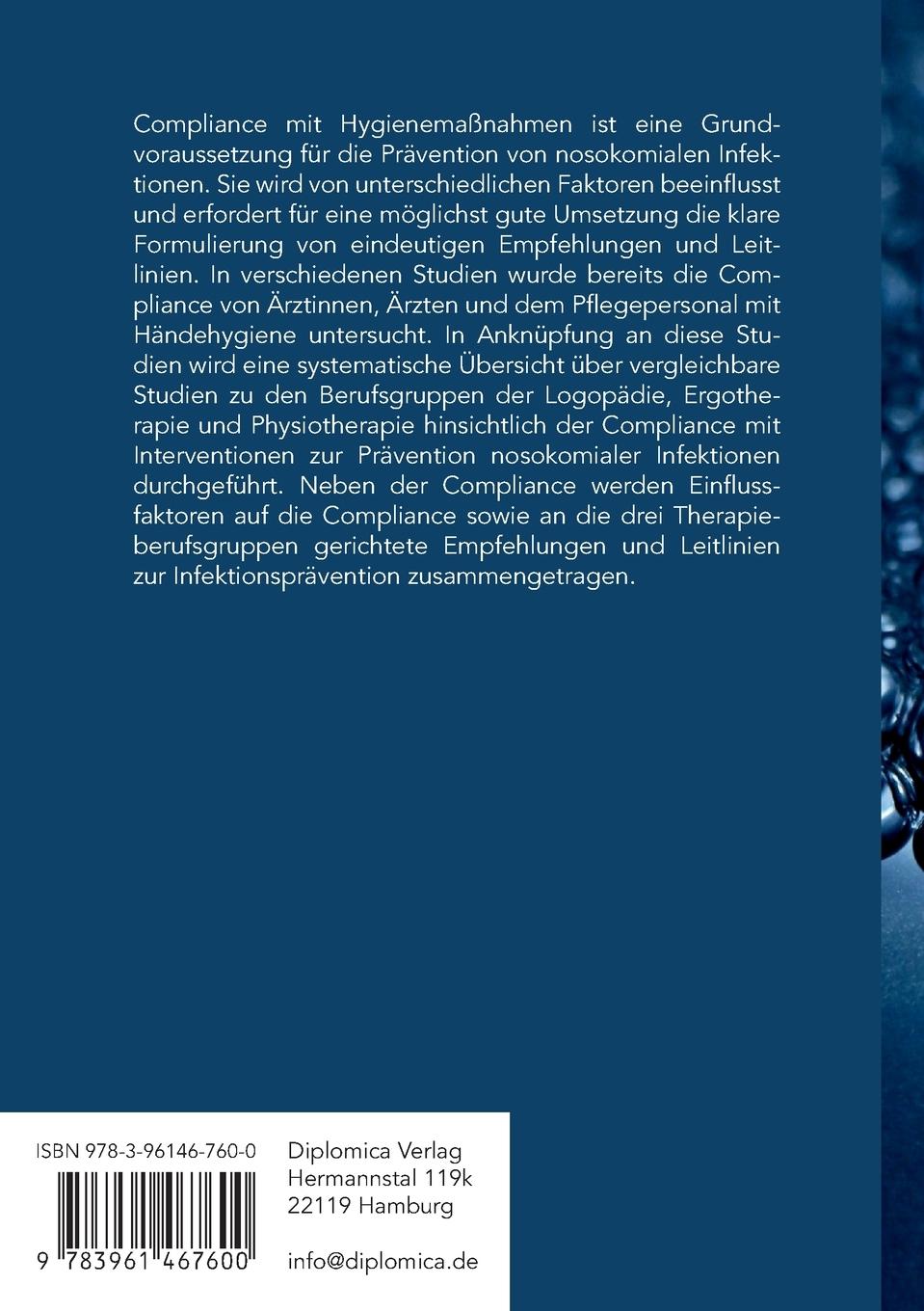 Rückseite: 9783961467600 | Compliance mit Interventionen zur Prävention nosokomialer...